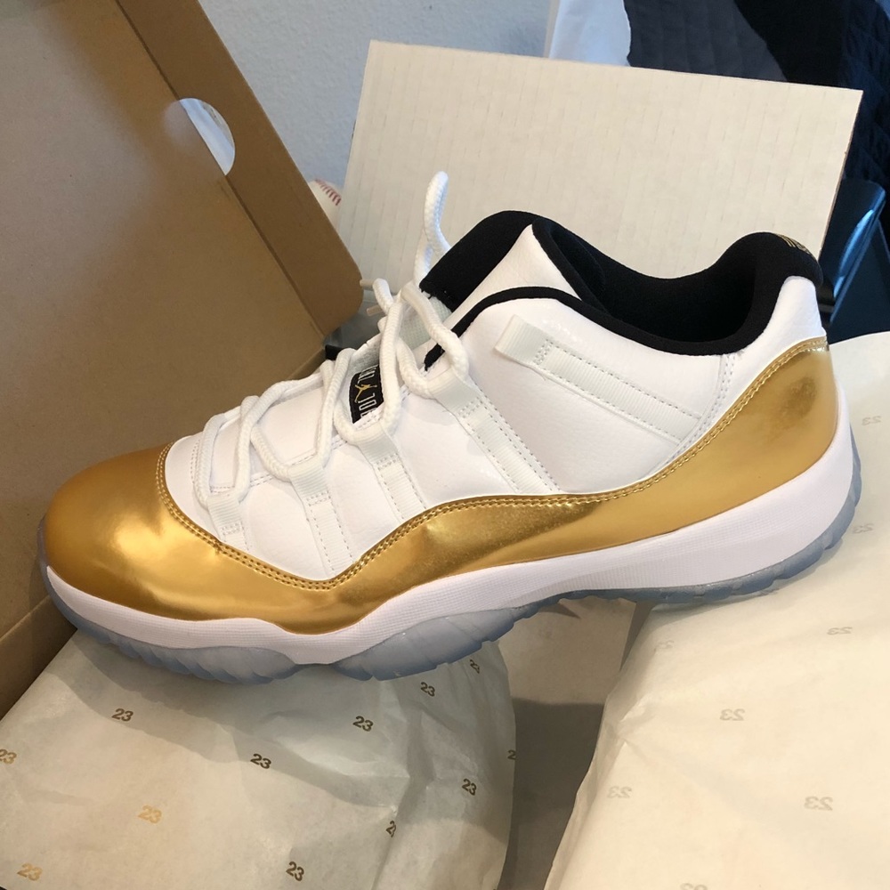 Nike Gold authentic Jordan 11 Low Closing Ceremony